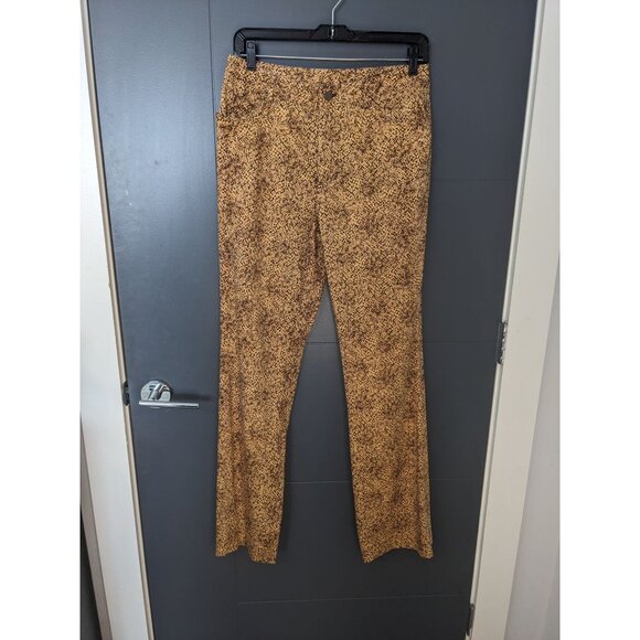 Buona by Dana Buchman Tan‎ and Brown Patterned Mid-Rise Bootcut Pants - 6 - Picture 1 of 11